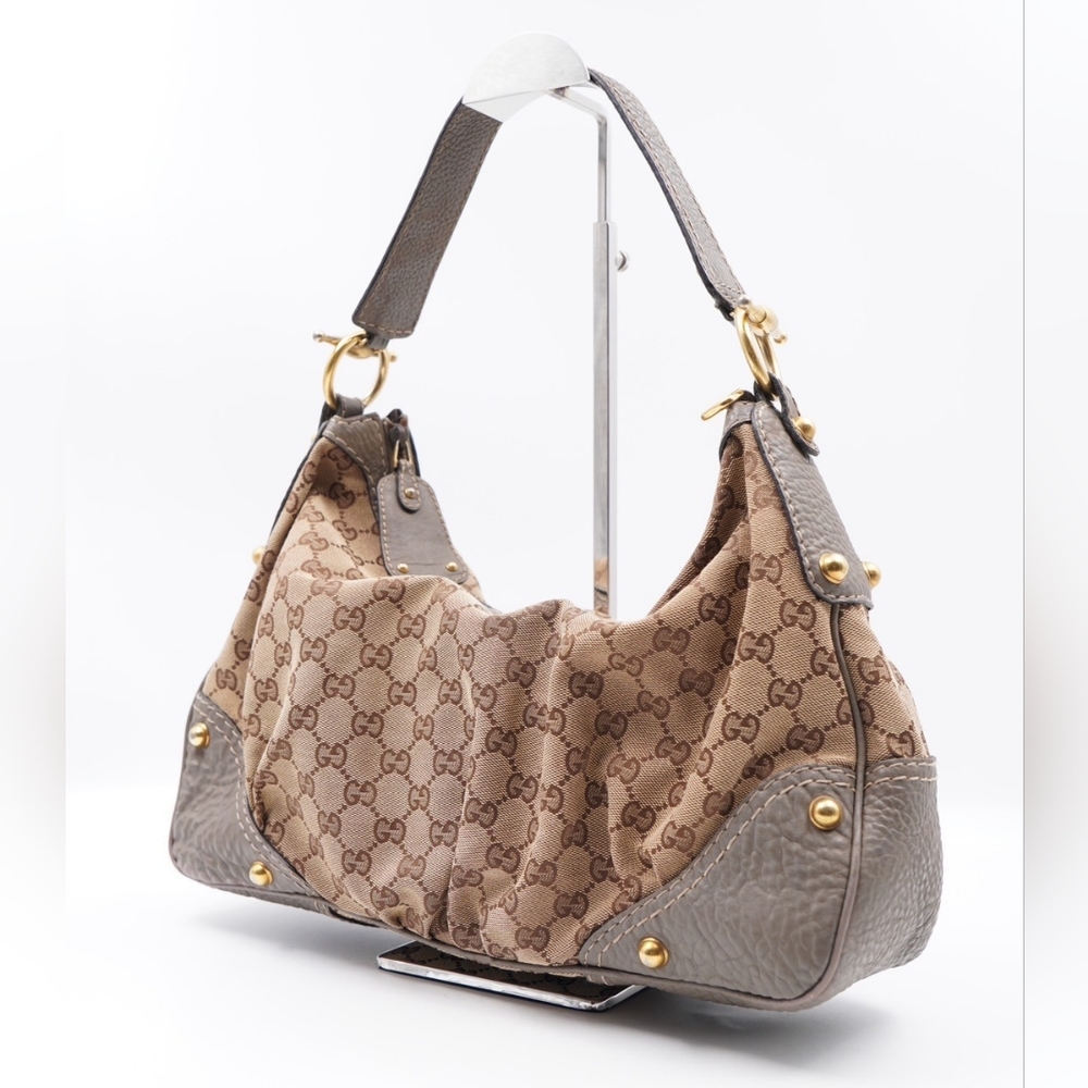 GUCCI Monogram Jockey Hobo - Picture 2 of 14